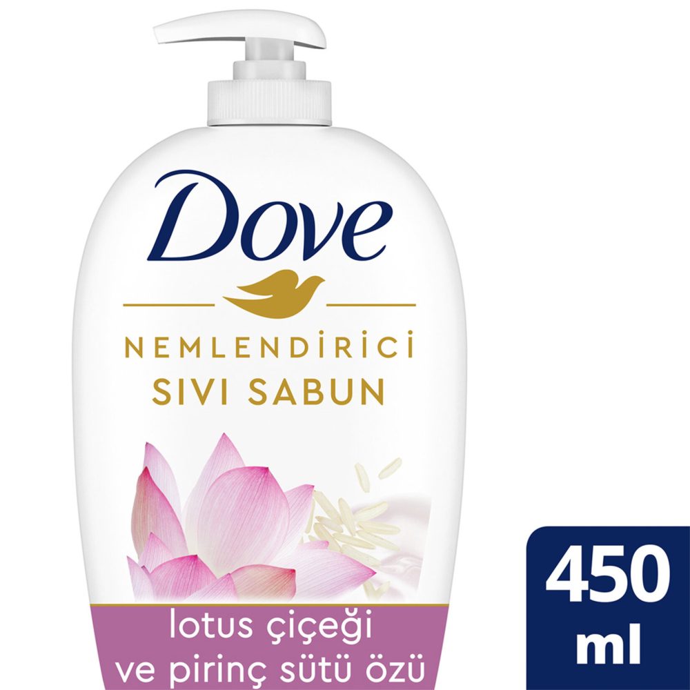 Dove Nemlendirici Sıvı Sabun Lotus Çiçeği ve Pirinç Özü 450 Ml
