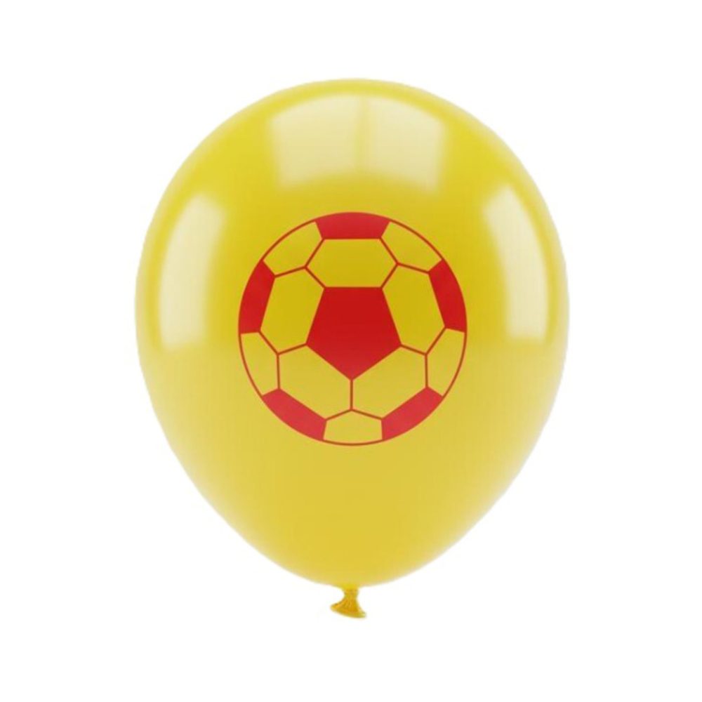 Jojo Balloons 12" Taraftar Sarı Kırmızı Baskılı Balon 6'lı