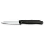 Victorinox 6.7633 Siyah Tırtıklı Soyma Bıçağı 8 Cm