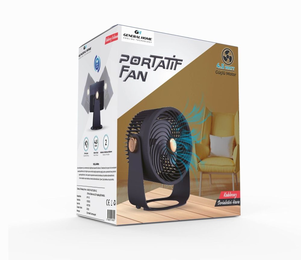 General Home Taşınabilir Masaüstü Fan PF75-76