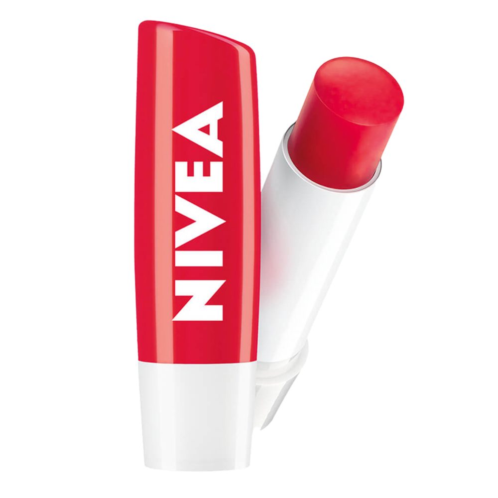 NIVEA Çilek Renkli Nemlendirici Dudak Bakım Kremi 4,8 G