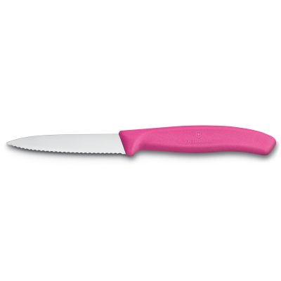 Victorinox 6.7636.L115 Pembe Tırtıklı Soyma Bıçağı 8 Cm