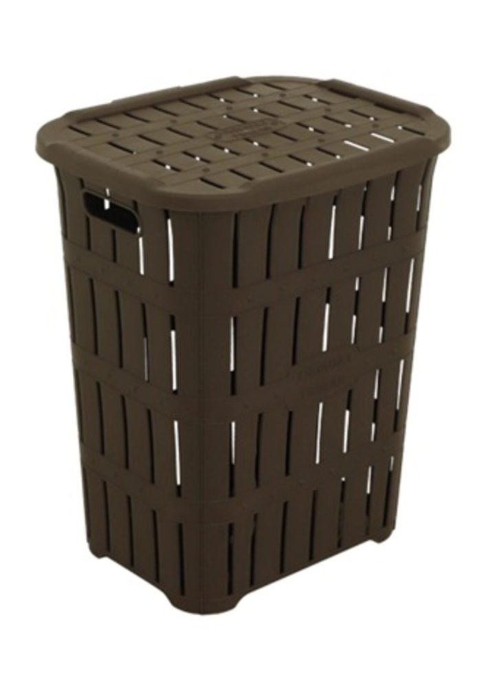 Sağlam Bambu Kirli Çamaşır Sepeti 45 L