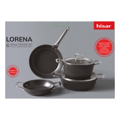 Hisar Lorena 6 Parça Titanyum Tencere Seti