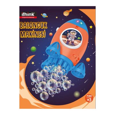 i'think Uzay Işıklı Baloncuk Makinesi
