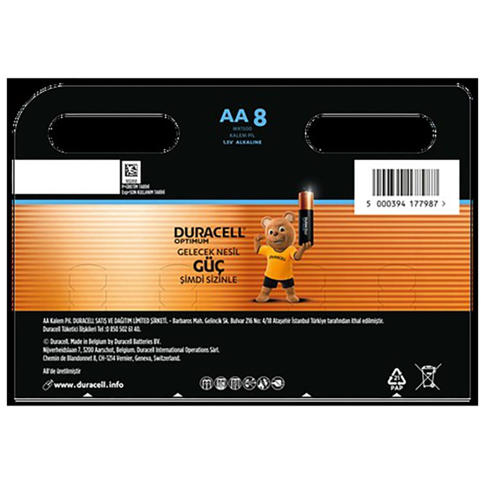 Duracell Optimum Powerboost AA Kalem Pil 8'li