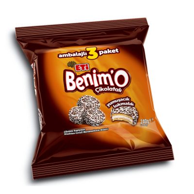 Eti Benimo Çikolata Kaplamalı Hindistan Cevizli Bisküvi 3'lü 240 G