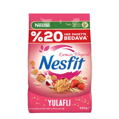 Nesfit Kırmızı Meyveli Gevrek 480 G