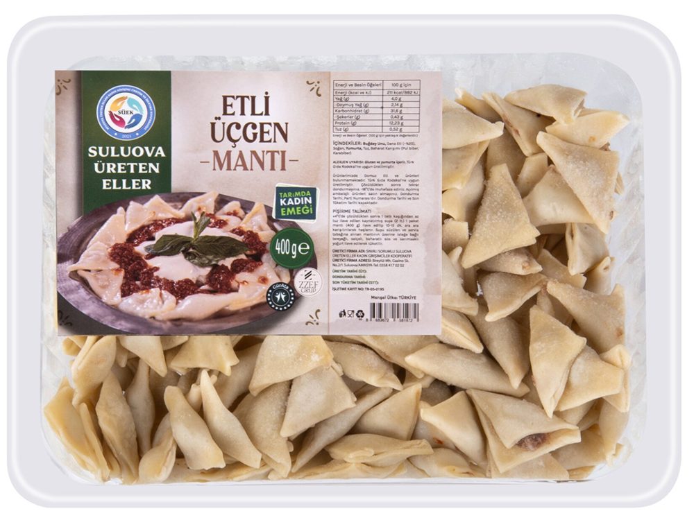 Suluova Üreten Eller Etli Üçgen Mantı 400 G