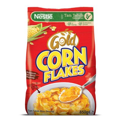 Nestle Gold Corn Flakes Tam Tahıl Mısır Gevreği 650 G