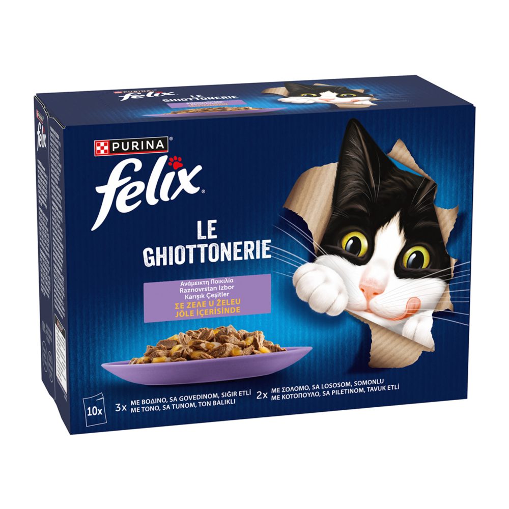 Felix Karışık Çeşit Yaş Kedi Maması 10 x 85 G