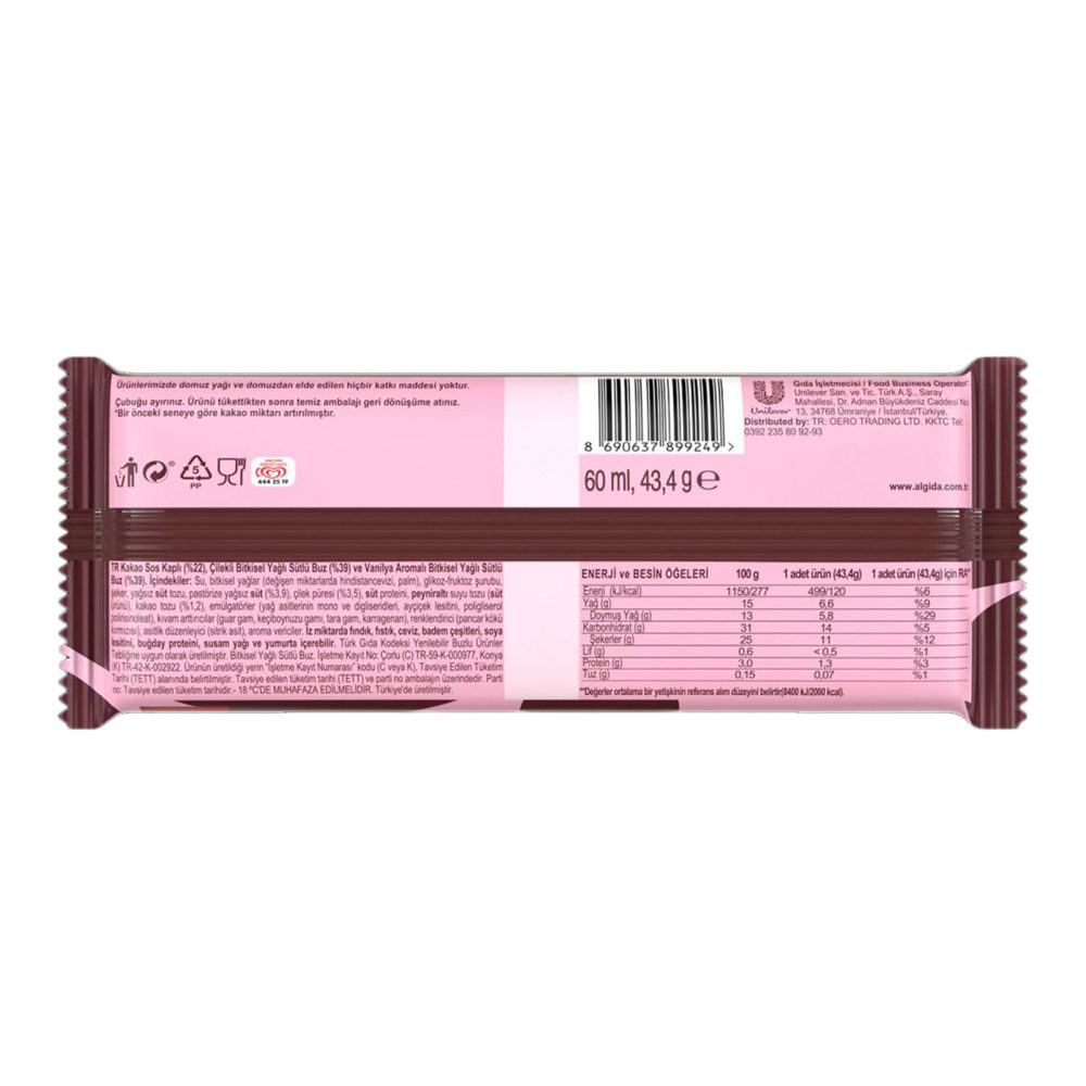 Algida Conboo Çilek Vanilya 60 Ml