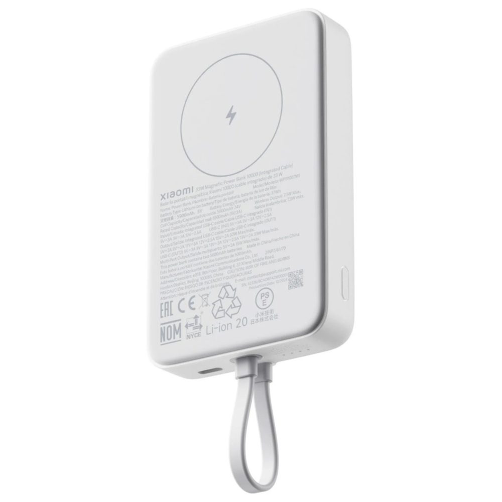 Xiaomi 10000 Mah 33W Magnetic Powerbank Beyaz (Kablolu)