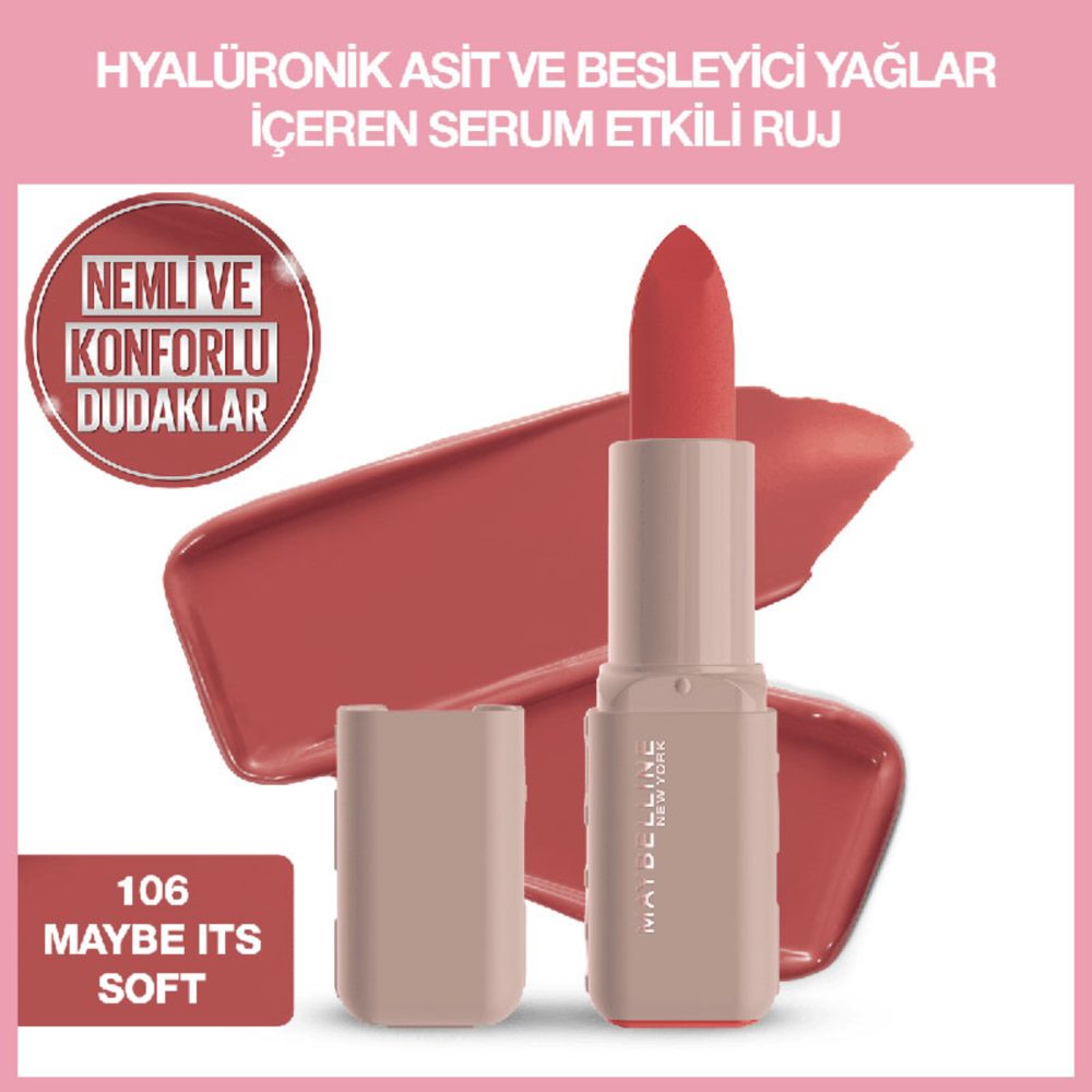 Maybelline Ruj Lifter Serum Satın 106 Maybe Soft
