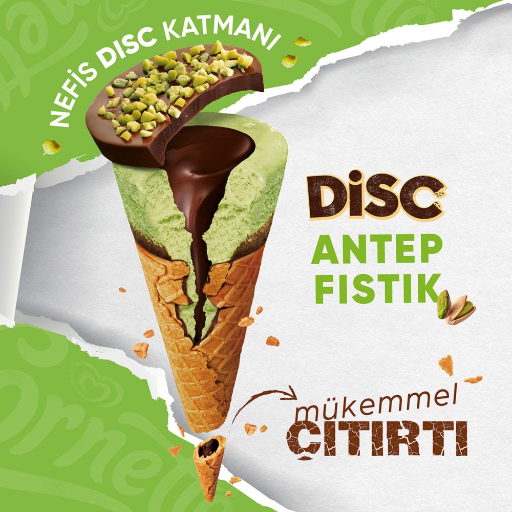 Cornetto Disc Antep Fıstıklı - Çikolatalı 130Ml