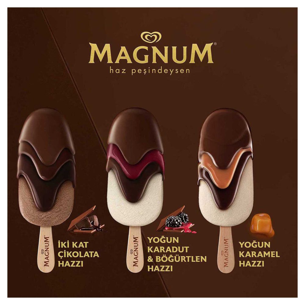 Magnum Mini Double Çikolata Karadut Böğürtlen Karamel 6 x 57.5 Ml