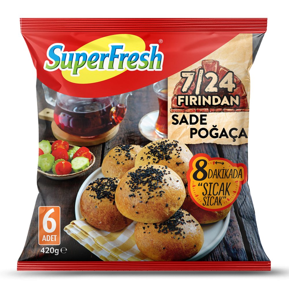 Superfresh 7/24 Fırından Sade Poğaça 420 G