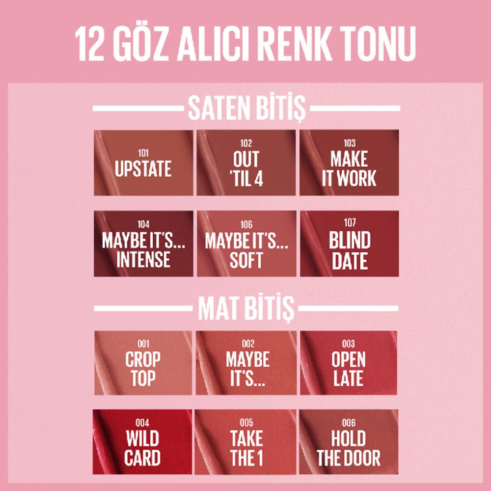 Maybelline Ruj Lifter Serum Satın 106 Maybe Soft