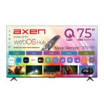 Axen 75'' AX75QLEDM-W02M UHD 2.0 Siyah Qled Tv