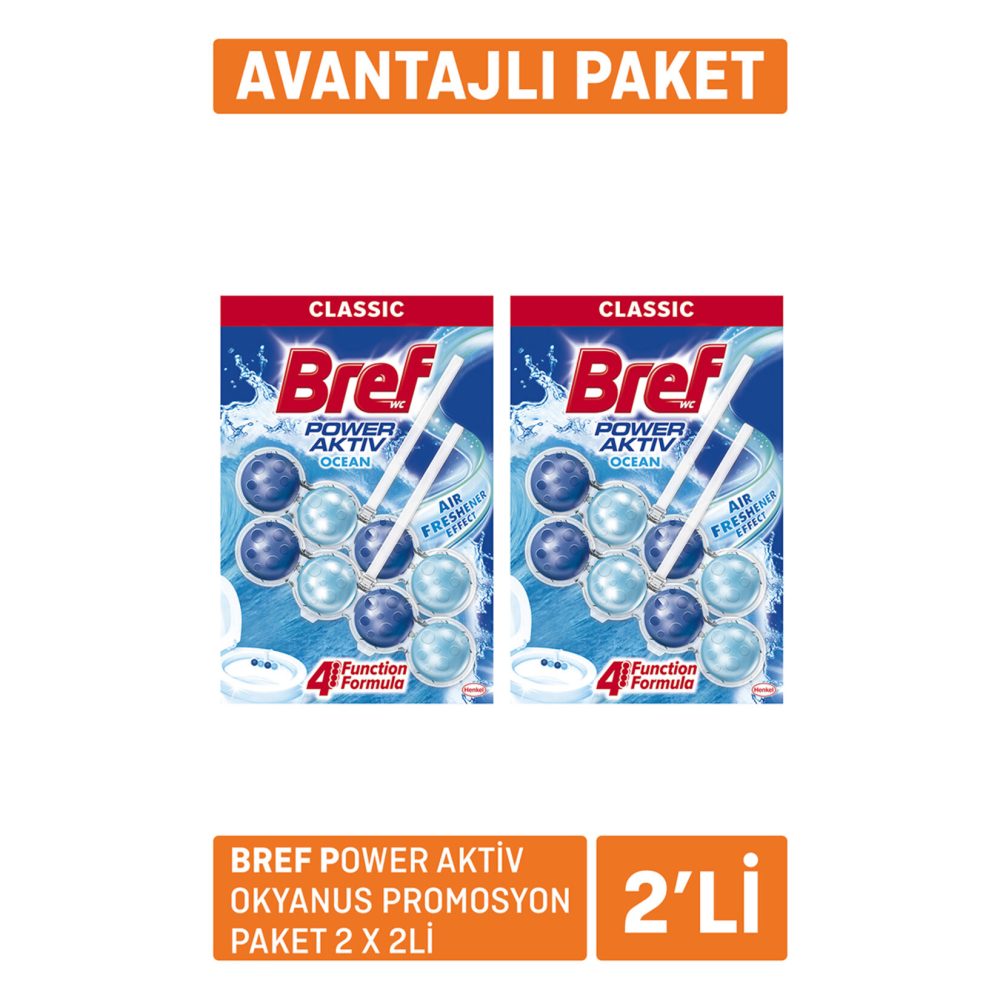 Bref Aktif Power Wc Blok Okyanus Promosyon Paket 2 x 100 G