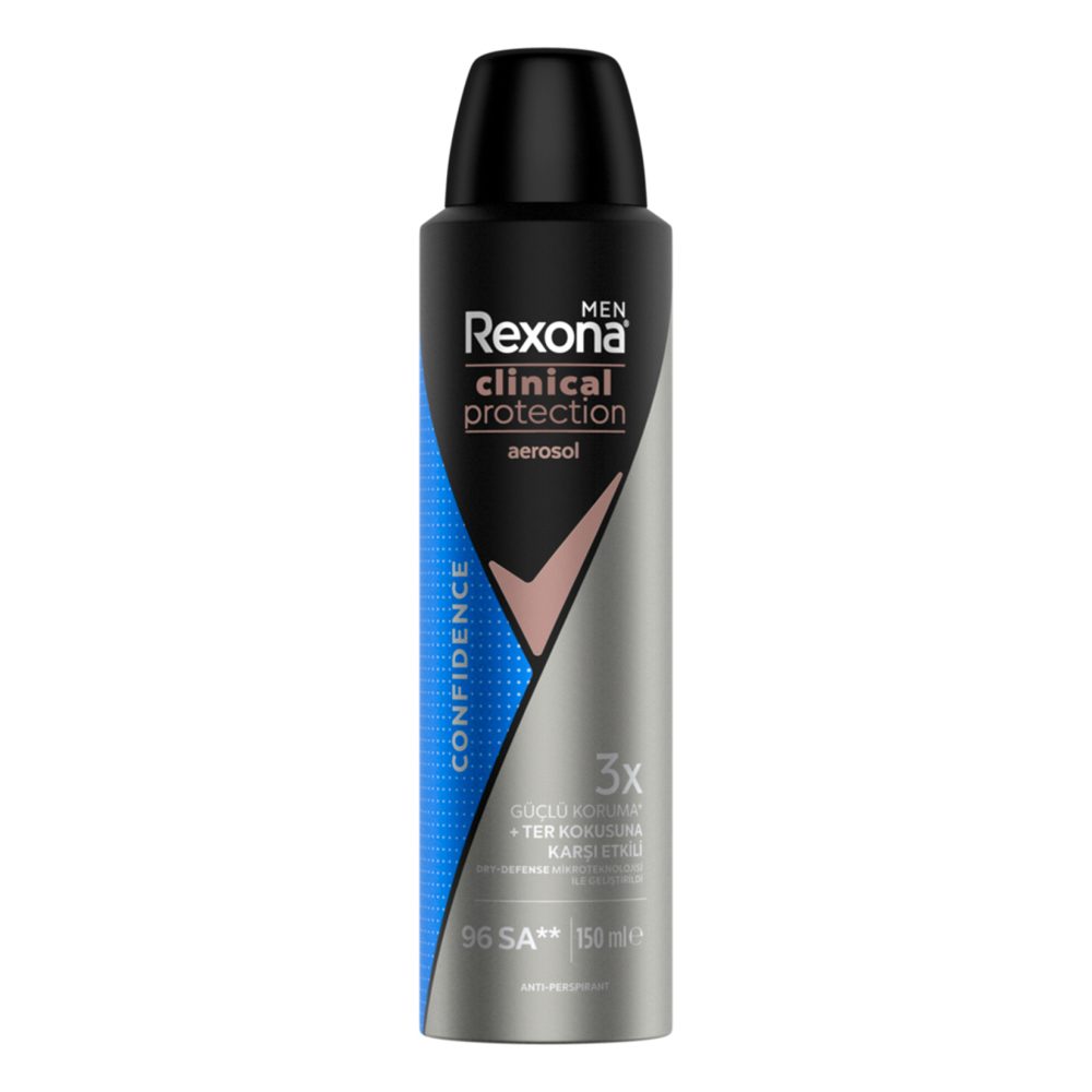 Rexona Men Clinical Protection Erkek Sprey Deodorant Confidence 96 Saat Koruma 150 ml
