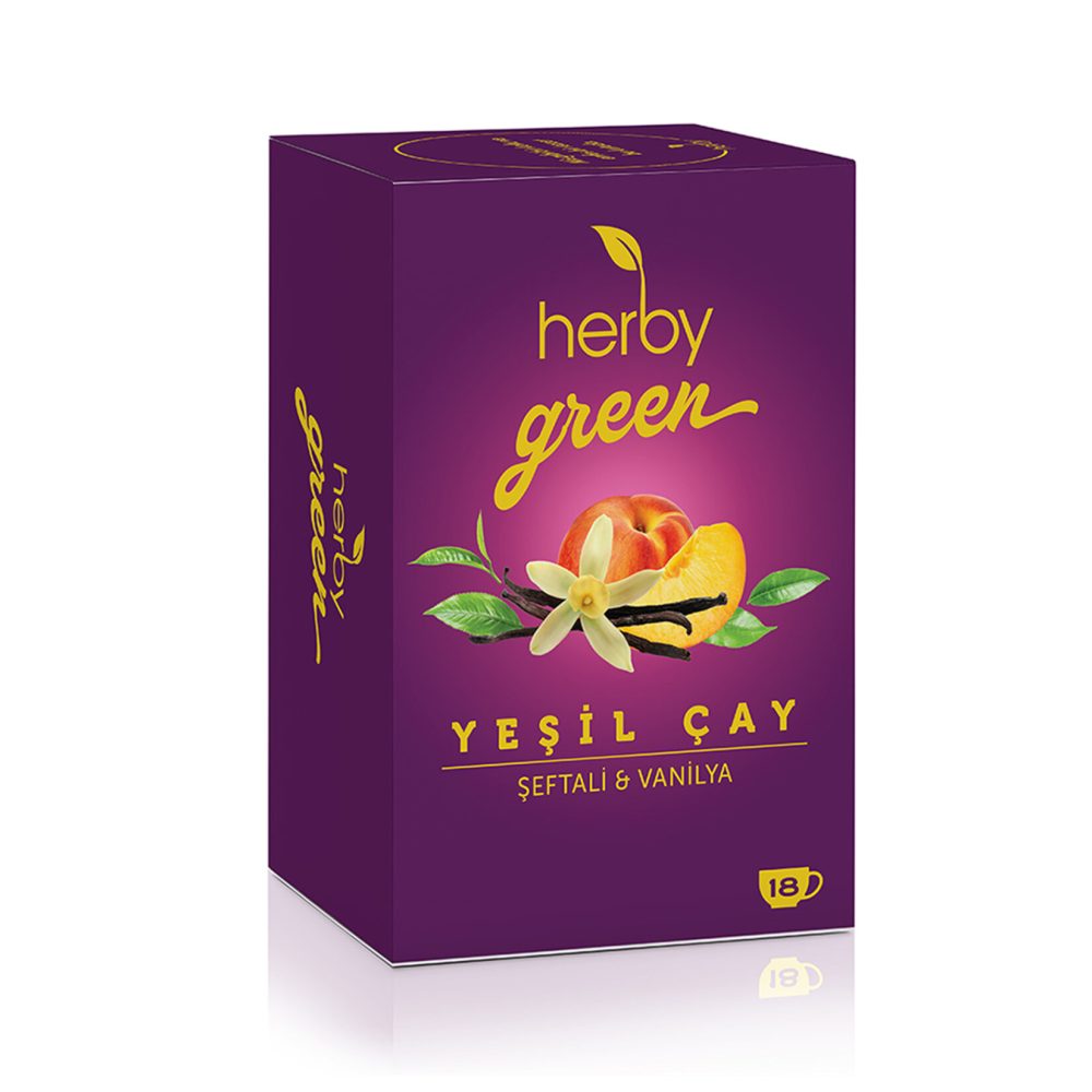 Herby Yeşil Çay Şeftali & Vanilya 18'li 27 G