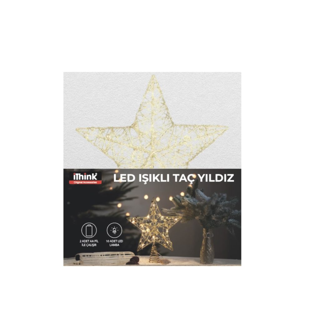 i'think Led Işıklı Taç Yıldız LS-08