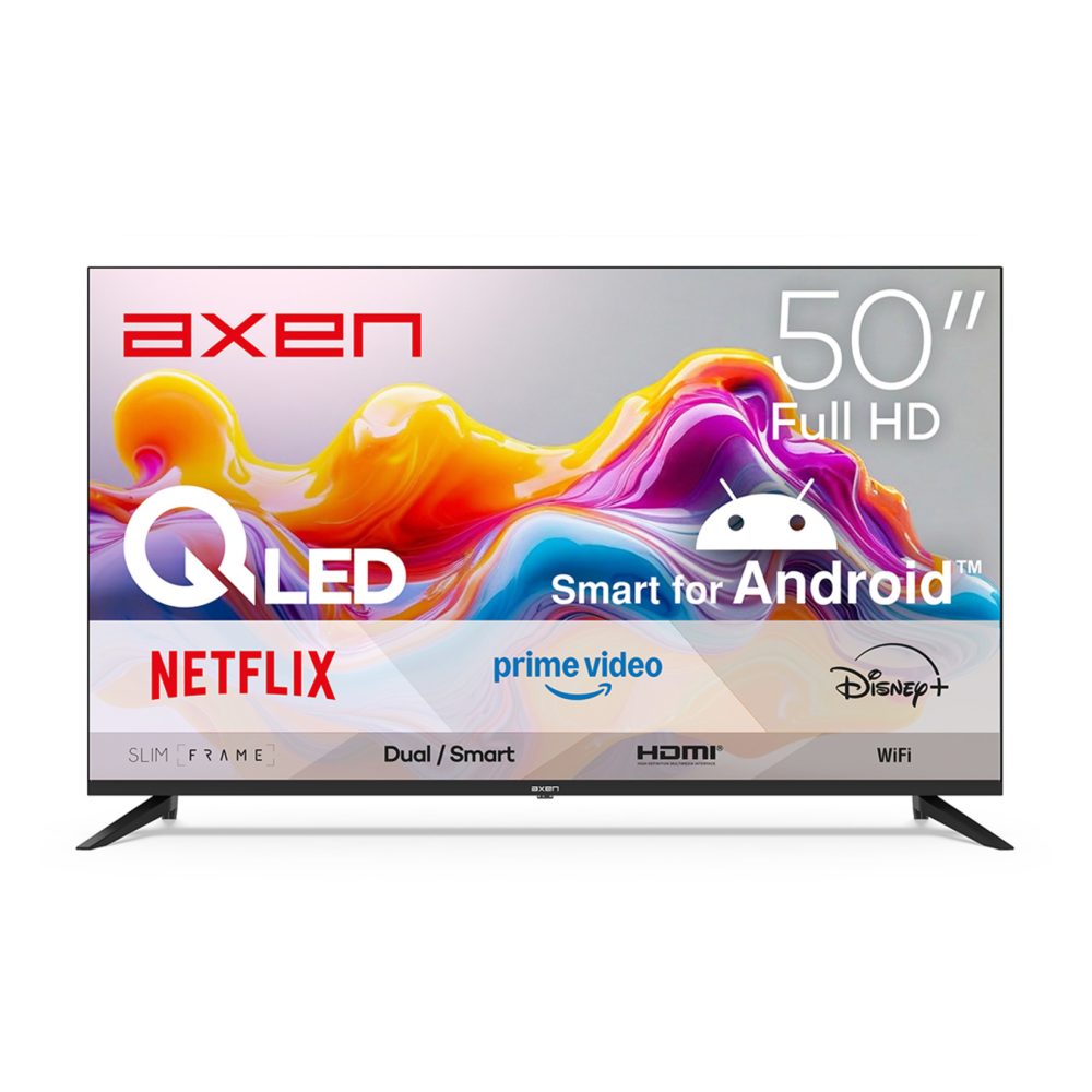 Axen 50" AX50QFPRL-A14S FHD Android Smart Qled Tv