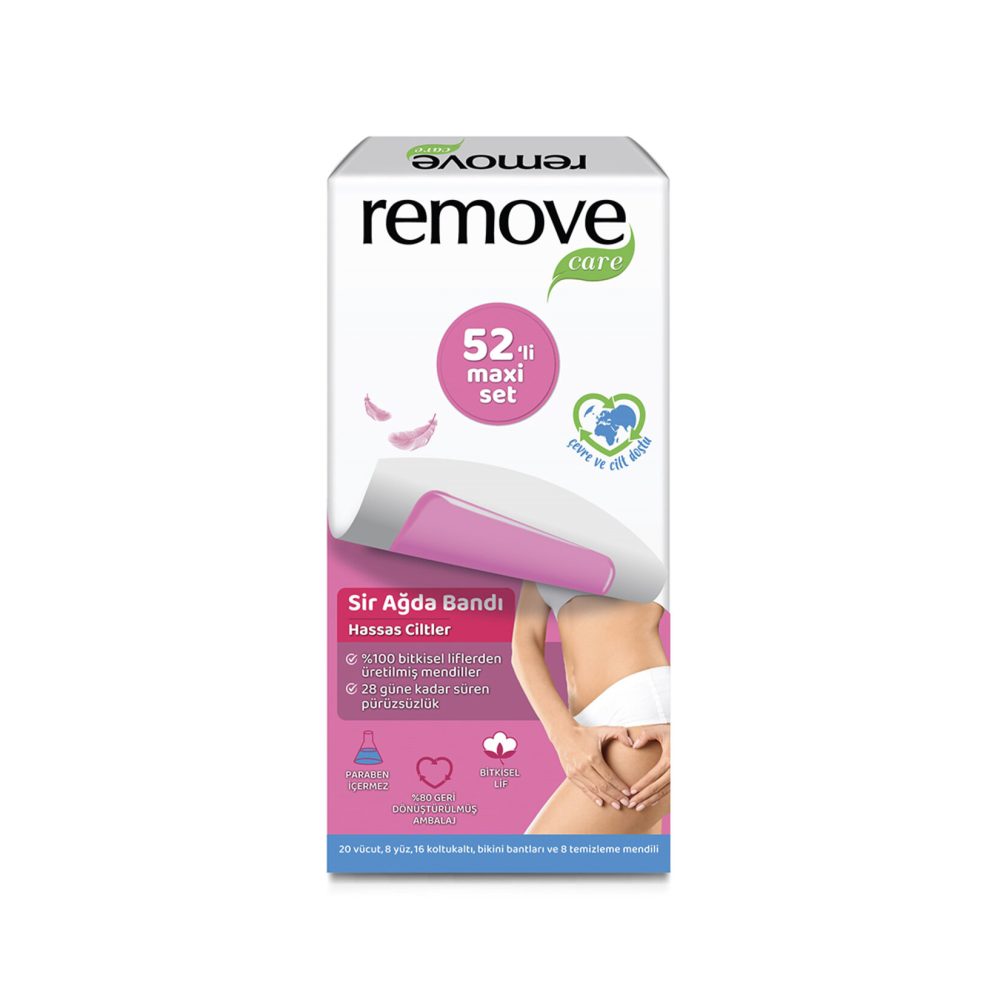 Remove Care Maxi Set Hassas Ciltler Ağda Bandı 44'lü