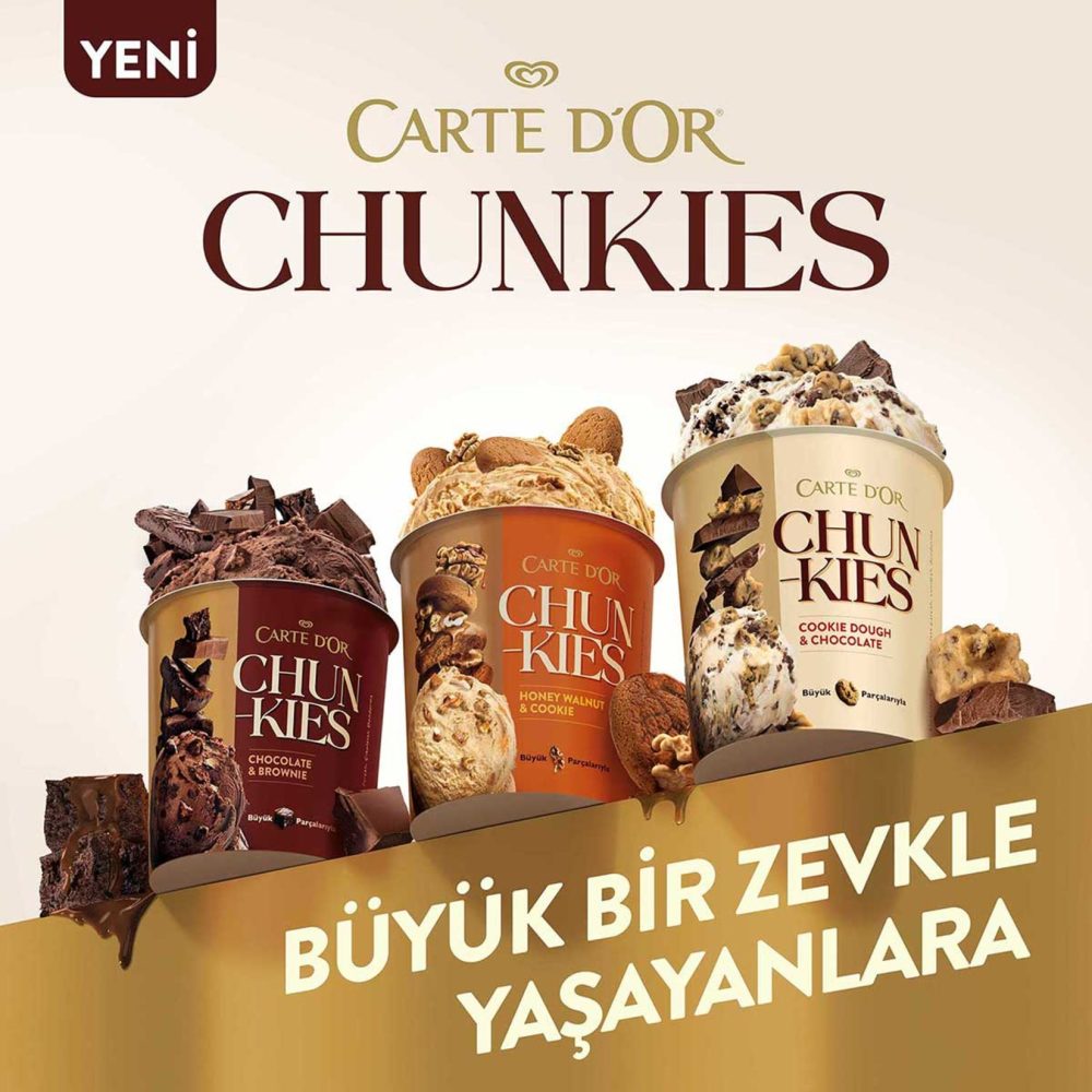 Carte d'Or Chunkies Ballı Ceviz & Tarçınlı Kurabiye Parçalı Karamelli Dondurma 430 Ml
