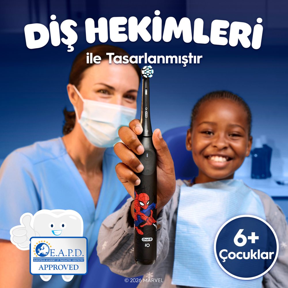 Oral-B iO Çocuk 6+ Spiderman Diş Fırçası Yedek Başlığı 4 Adet