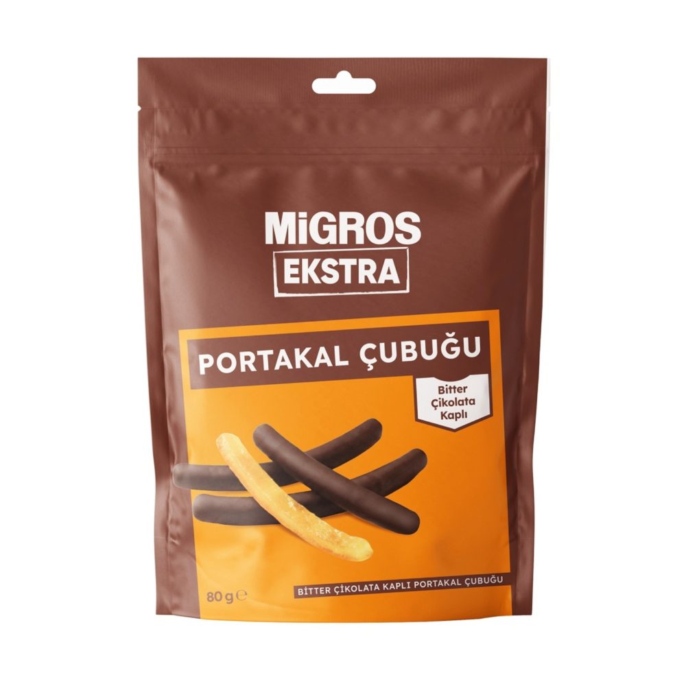 Migros Ekstra Bitter Çikolata Kaplı Portakal Çubuğu 80 G