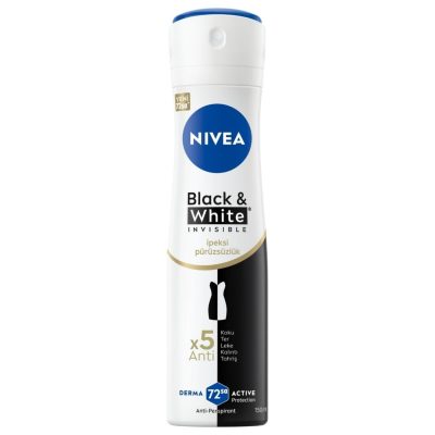 NIVEA Kadın Sprey Deodorant Black&White Invisible İpeksi Pürüzsüzlük 150 Ml