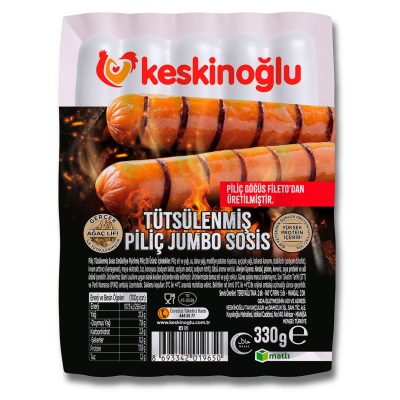 Keskinoğlu Piliç Tütsülenmiş Jumbo Sosis 330 G