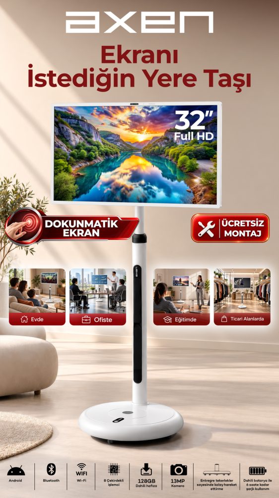 Axen 32'' AX32FMTR-A13B FHD Android Smart Led Ekran