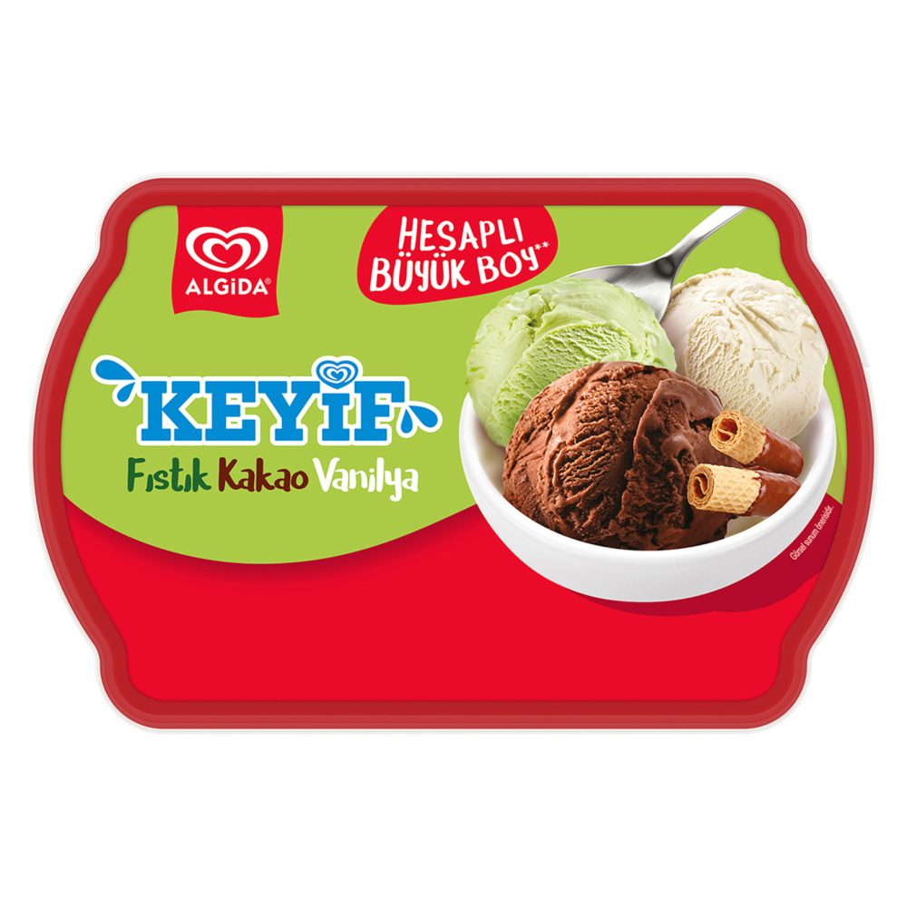 Algida Keyif Fıstık Kakao Vanilya 1400 Ml