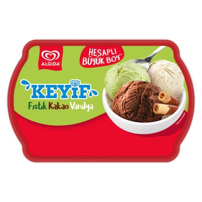 Algida Keyif Fıstık Kakao Vanilya 1400 Ml