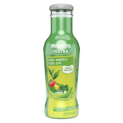 Migros Ekstra Soğuk Demleme Yeşil Sebzeli Yeşil Çaylı Karışık İçecek 250 Ml