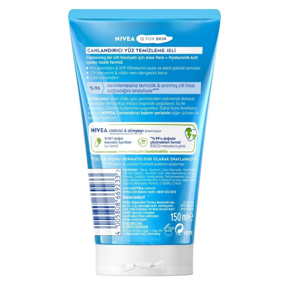 NIVEA Canlandırıcı Yüz Temizleme Jeli 150 Ml