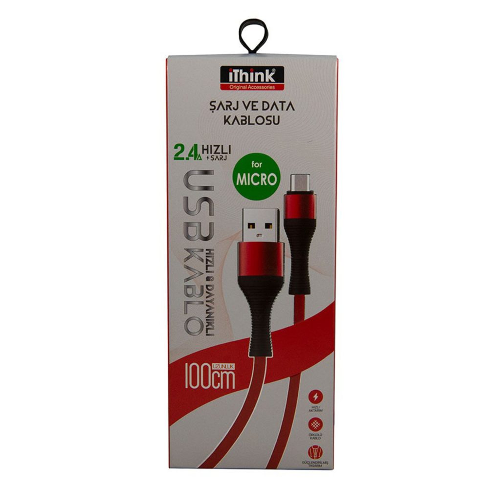 i'think Gold Örgülü USB-A to Mikro Kablo 1 M (K401M)