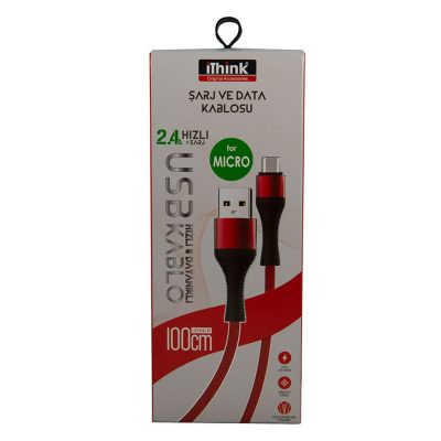 i'think Gold Örgülü USB-A to Mikro Kablo 1 M (K401M)