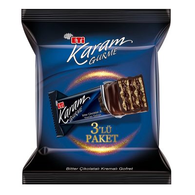 Eti Karam Gurme Bitter Çikolata Kremalı Gofret 3'lü 150 G