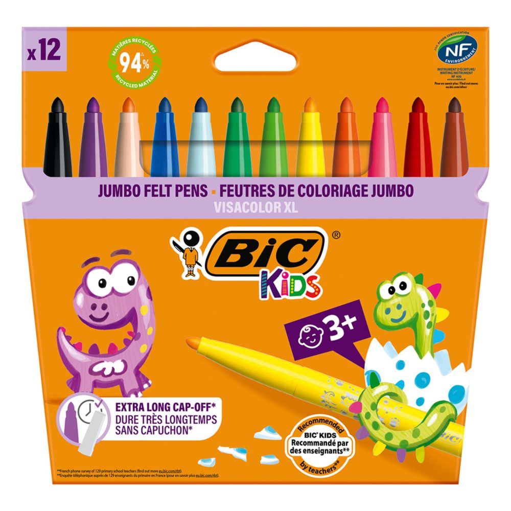 Bic Kids Visa Jumbo Keçeli Boya Kalemi 12'li