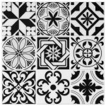 Stickez 3D Yapışkanlı Duvar Karosu Siyah 30.5x30.5 Cm 4'lü Paket