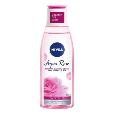 NIVEA Aqua Rose Organik Gül Suyu İçeren Nemlendirici Tonik 200 Ml