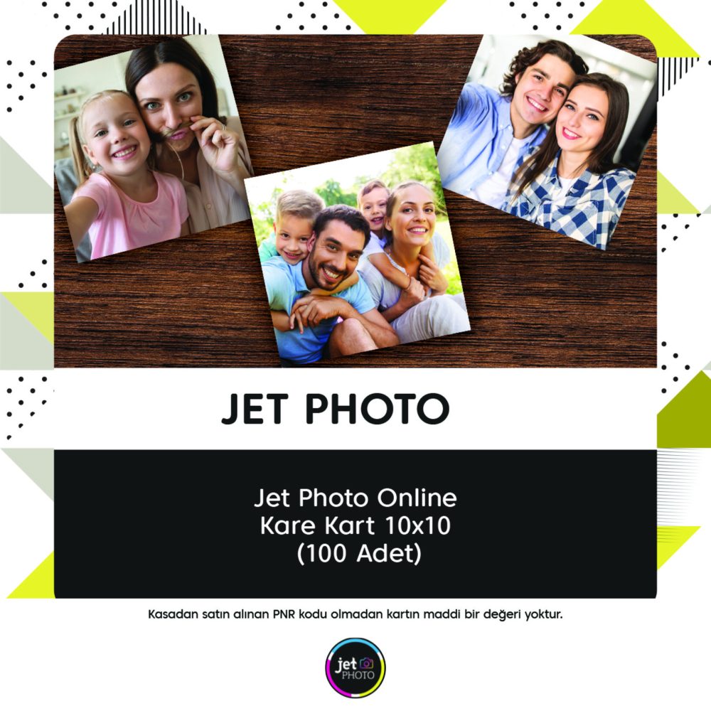 Jet Photo Online Kare Kart 10x10 (100 Adet)
