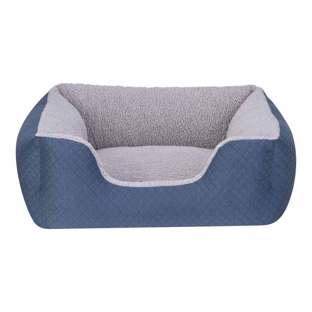 Pet Comfort Echo Kedi - Köpek Yatak Mavi / Gri Peluş S