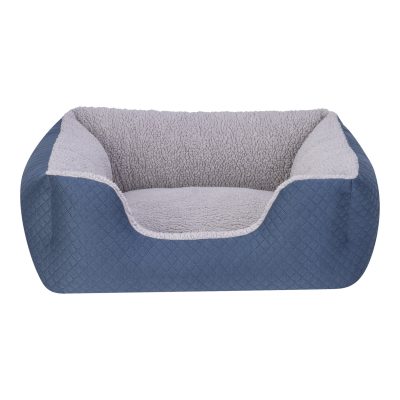 Pet Comfort Echo Kedi - Köpek Yatak Mavi / Gri Peluş S