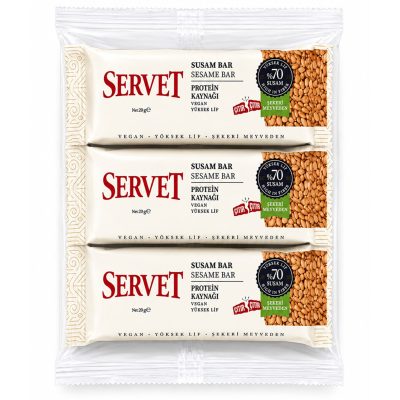 Servet Susamlı Bar 3 x 20 G