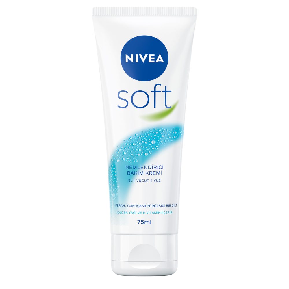 NIVEA Soft Nemlendirici El, Yüz ve Vücut Bakım Kremi 75 Ml
